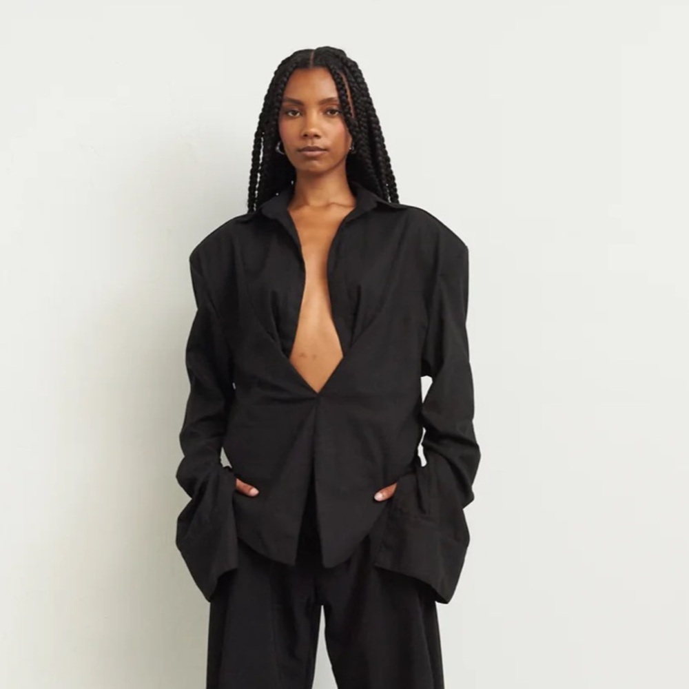 NWOT: Kwame Adusei Kafra Top (Black)